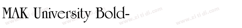 MAK University Bold字体转换